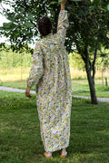 INDIA DRESS LONG by Tikau (Yellow flower)
