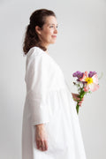 ENNI LONG SLEEVE DRESS by Tikau Atelier (White)