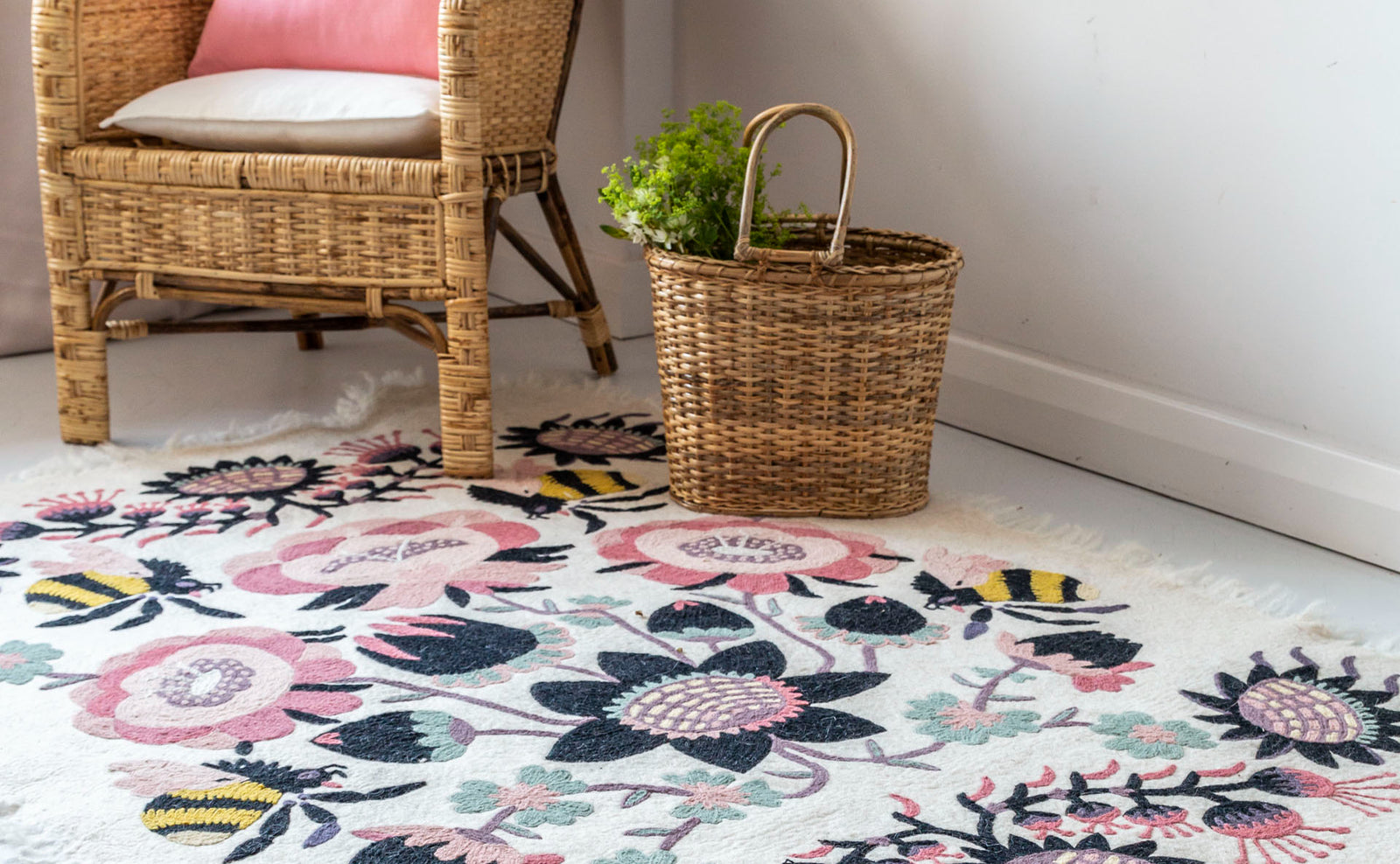 BOMBROO RUG GREEN & PINK -20%