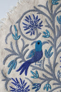 BIRDS CARPET ROUND by Tikau (Blue)